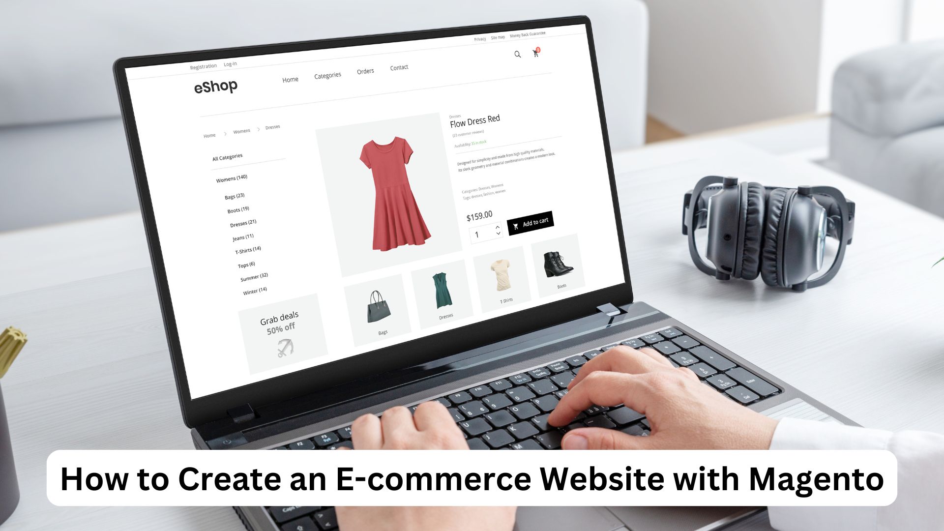 how to create an e-commerce website with Magento