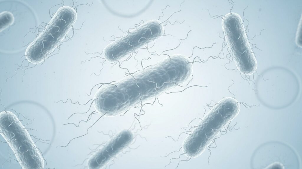 E. coli bacteria causing intestinal infection